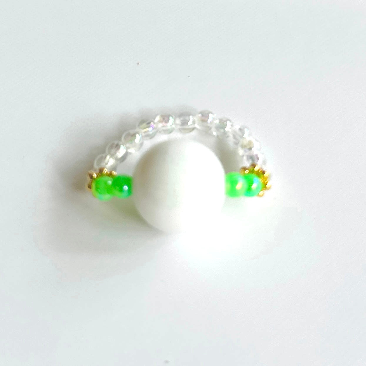 Lime crush ring