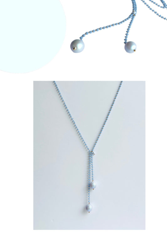 Powder blue Lia necklace