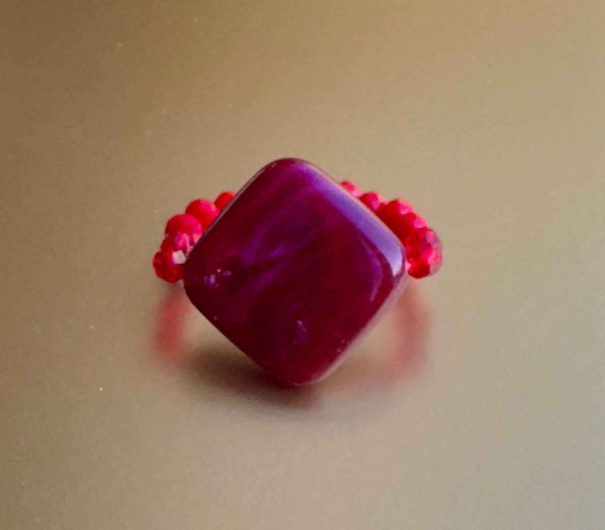 Berry carousel vintage bead ring