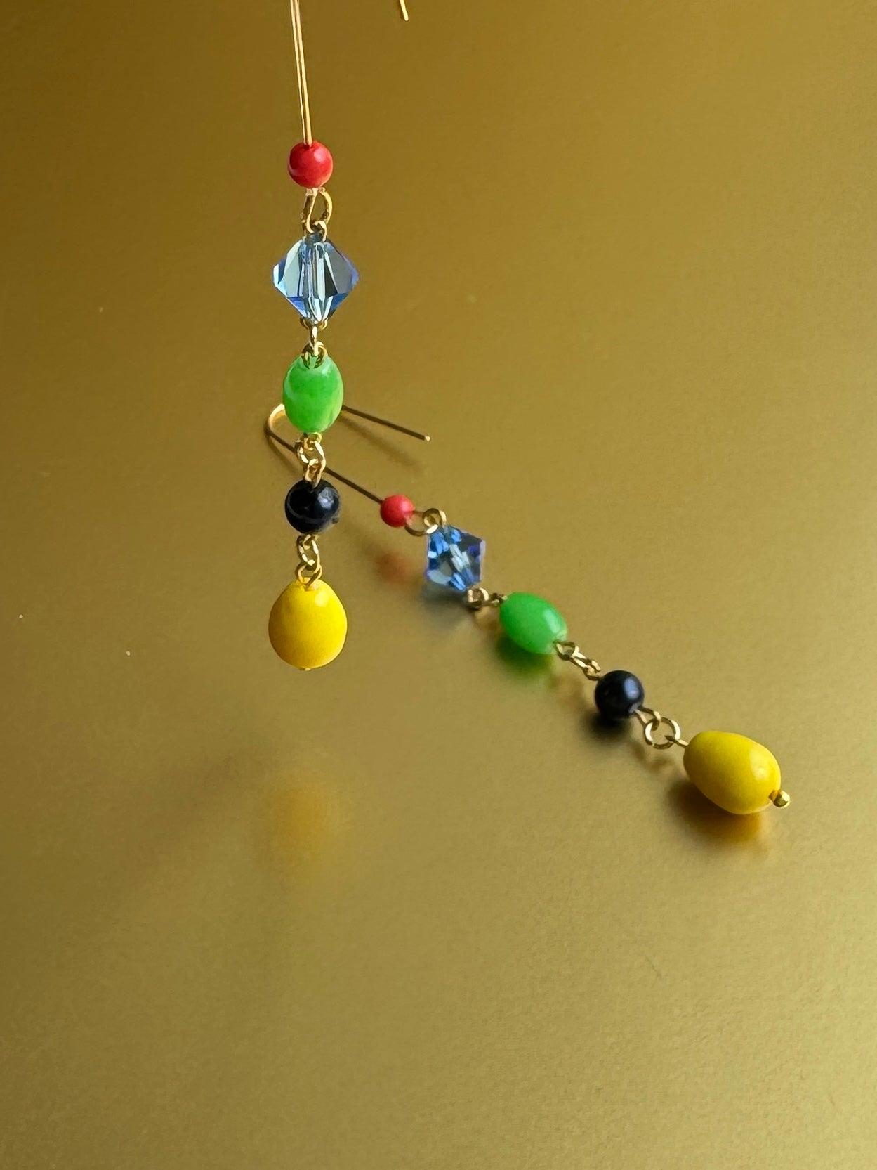 Gloria yellow drop crystal earrings