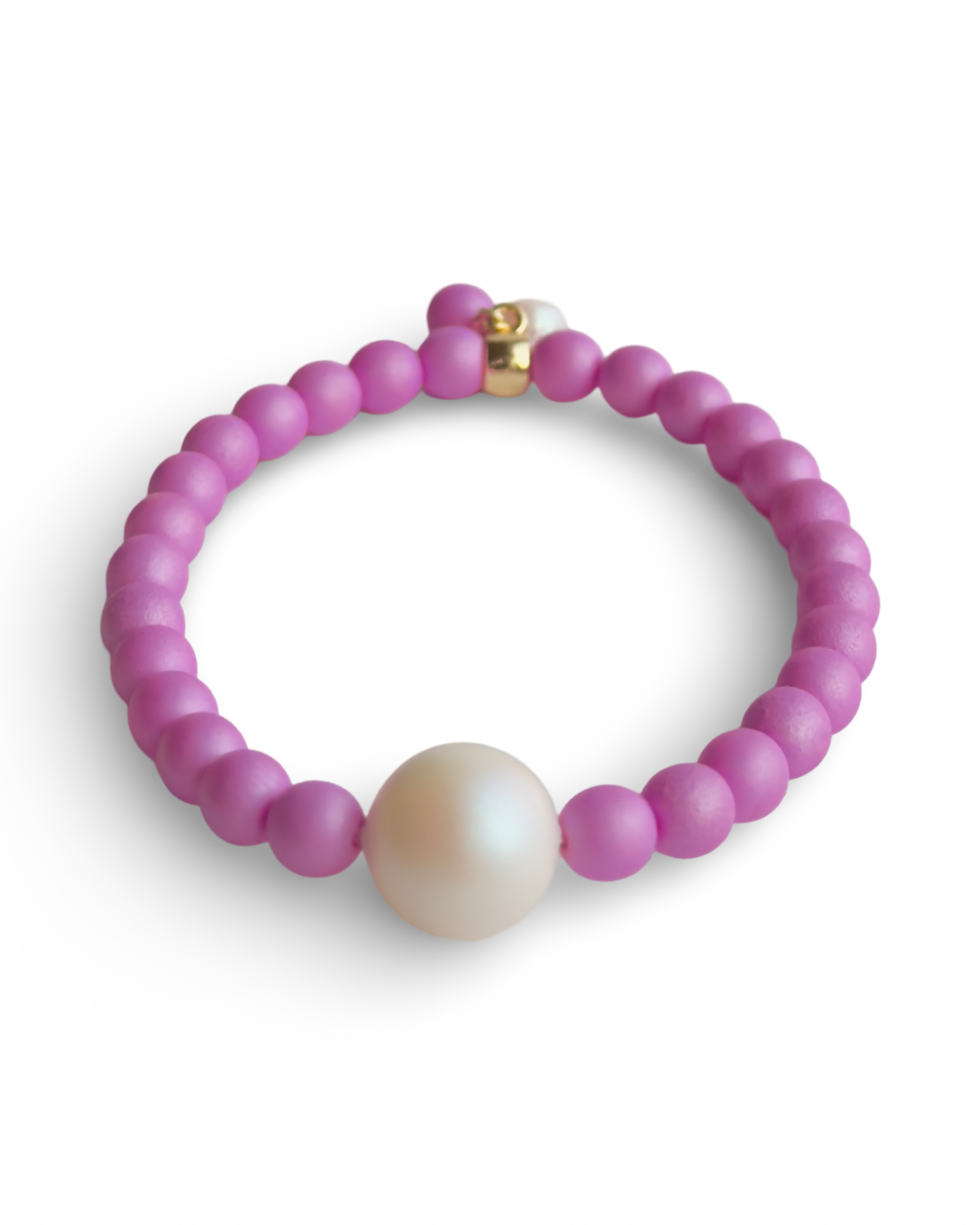 Lush lollipop Matt purple crystal pearl bracelet