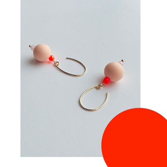 Isabella soft peach earrings