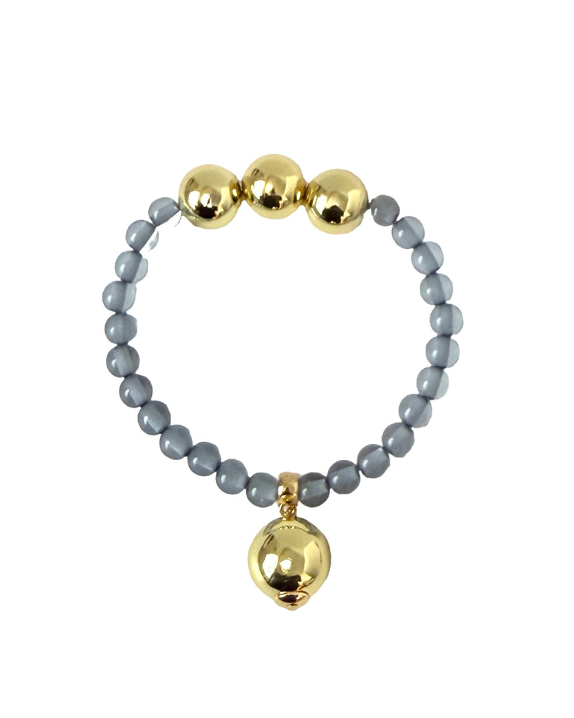 BETTY BOO CLEAR GREY + GOLD BRACELET
