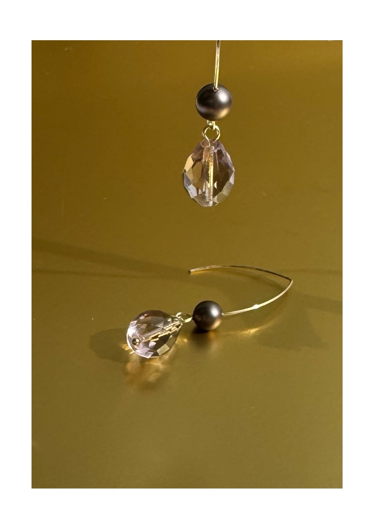 Zoey mink crystal drop earrings