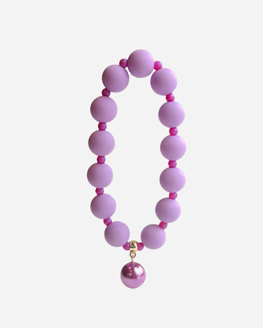 Beau Lavender beaded, crystal pearl bracelet