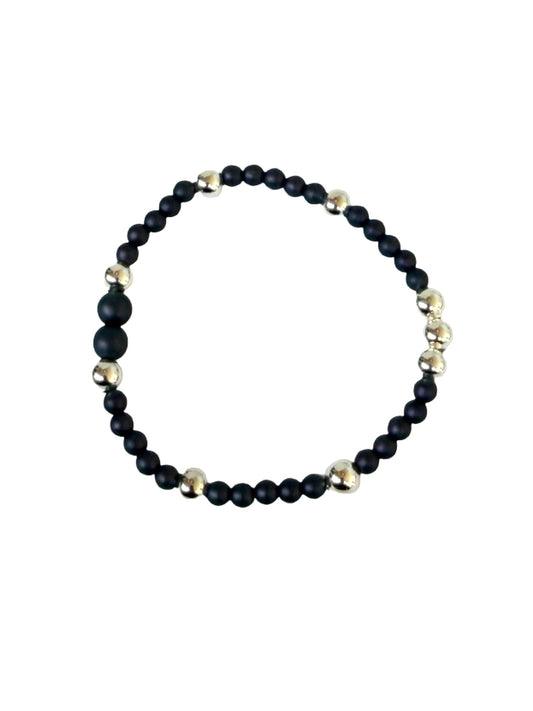 BABY LOVE MIDNIGHT + SILVER BRACELET