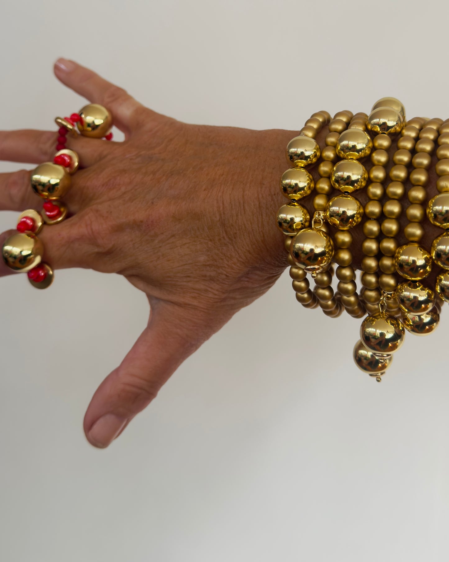 Betty boo gold pearl, gold bearded bracelet