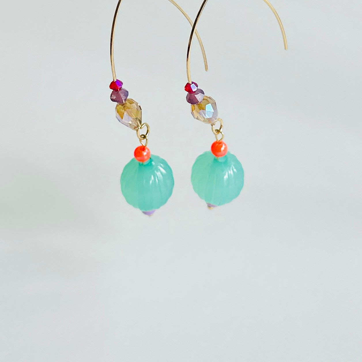 Seafoam berry dream earrings