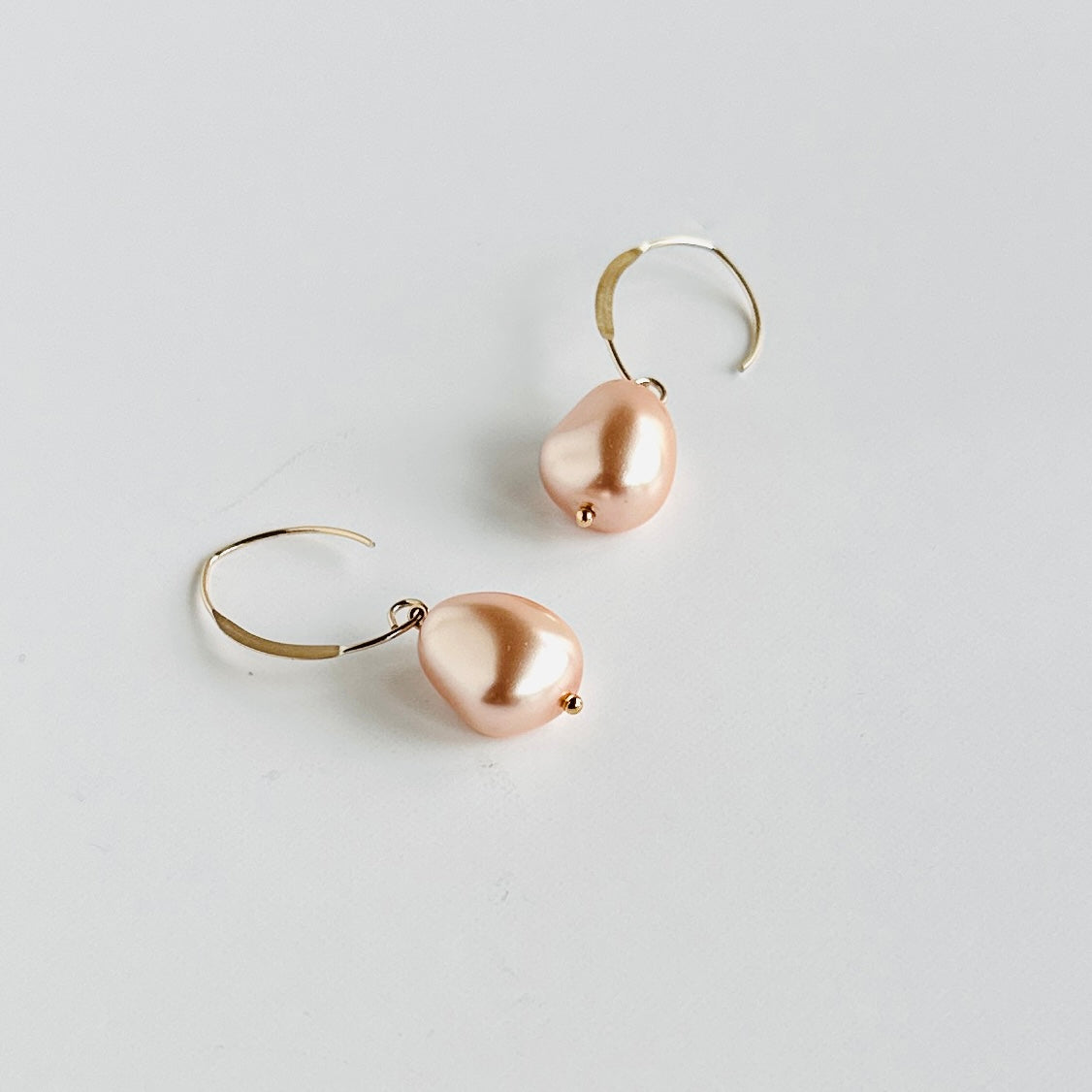 Cheri ballet pink baroque pearl earrings