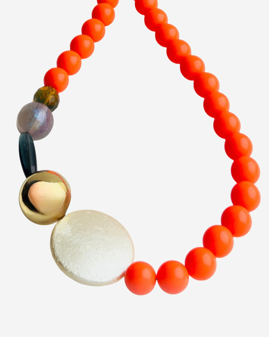 Juju orange pop beaded necklace
