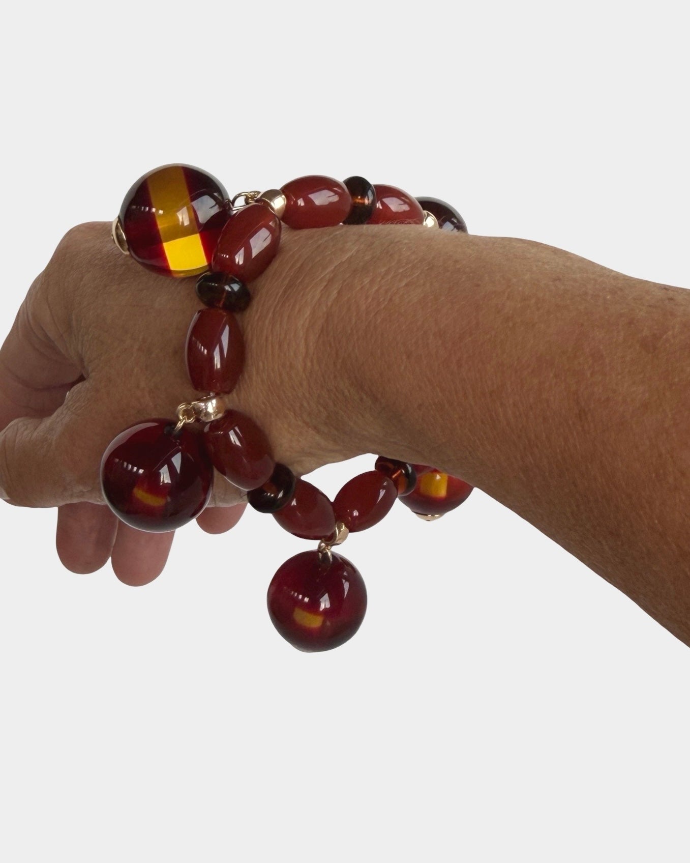 Caramel darling multi charm bracelet