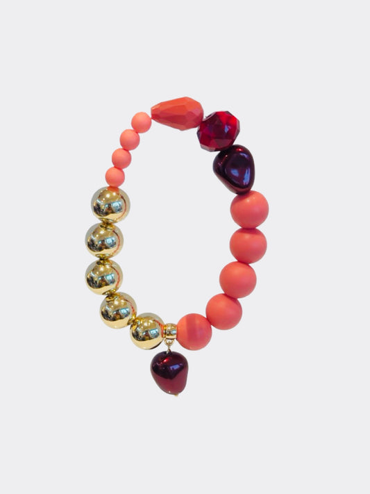 Sugarplum fairy cranberry love bracelet
