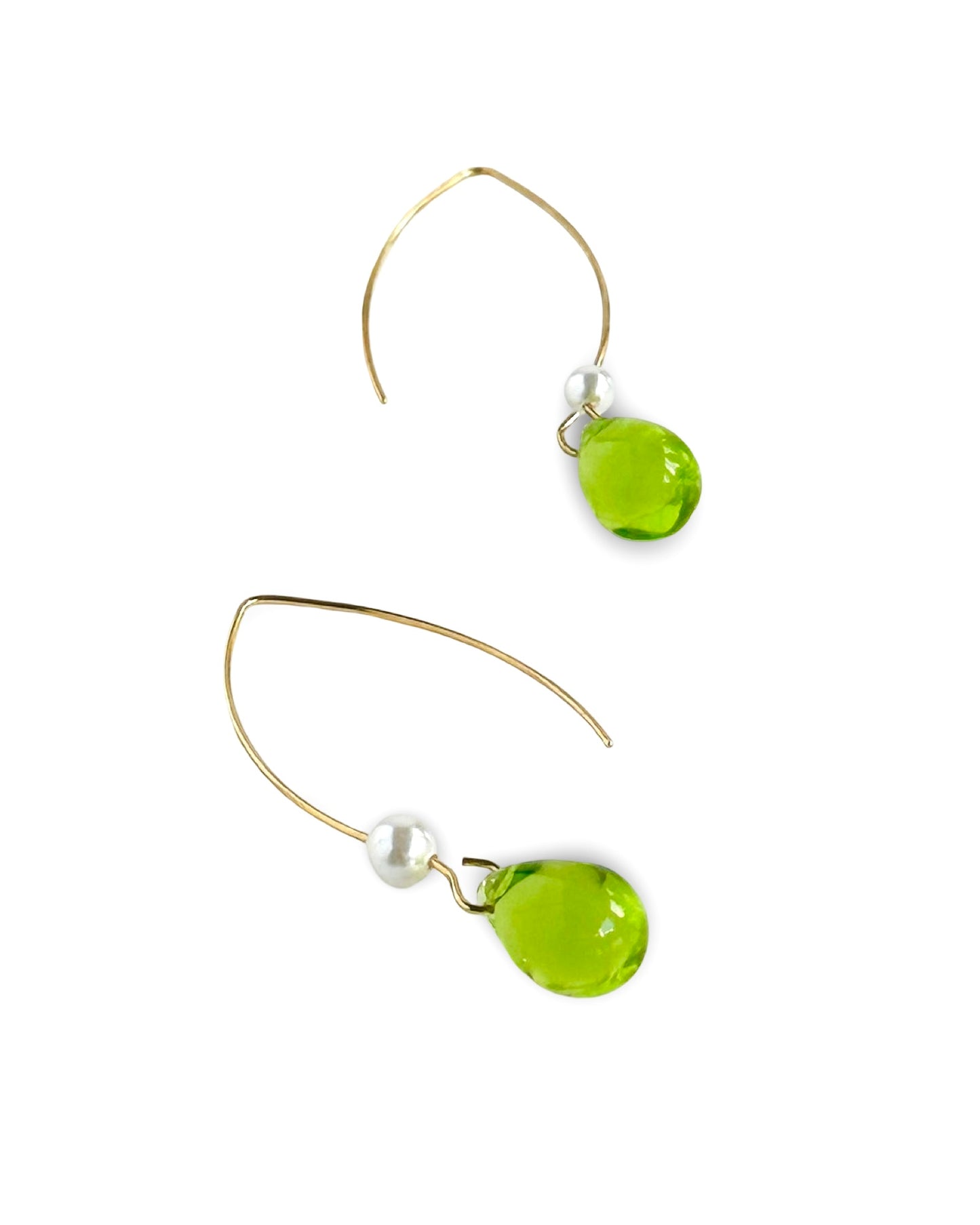 Jana olive, pearl hook earrings