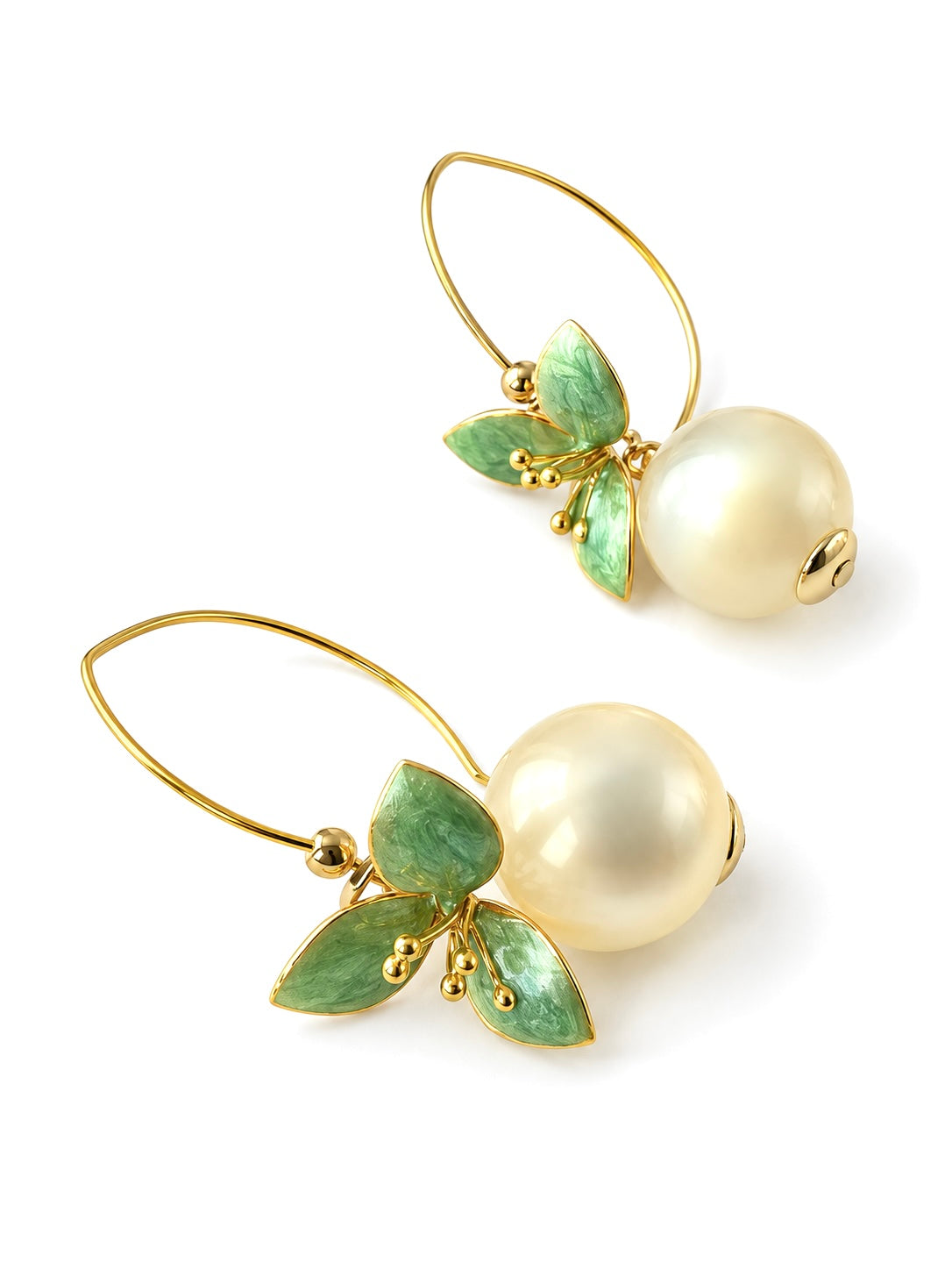 Petal Kiss Mint Green & Pearl Earrings | LOVE Beth