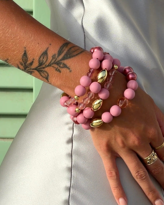 Honey Bunny Dusty Rose Crystal Bracelet