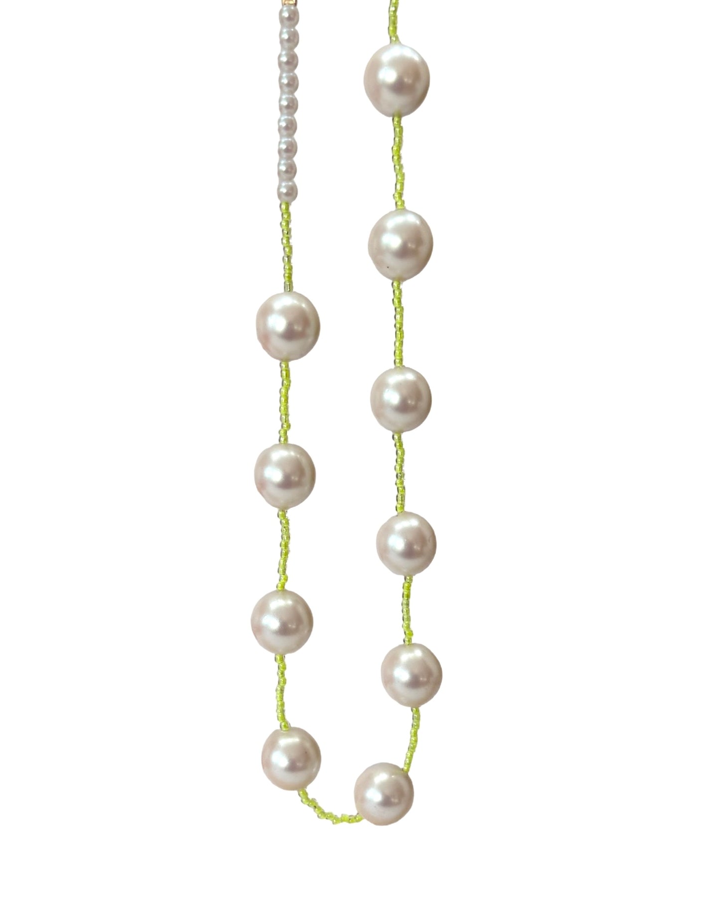 Honey pie Crystal pearl + neon yellow chocker