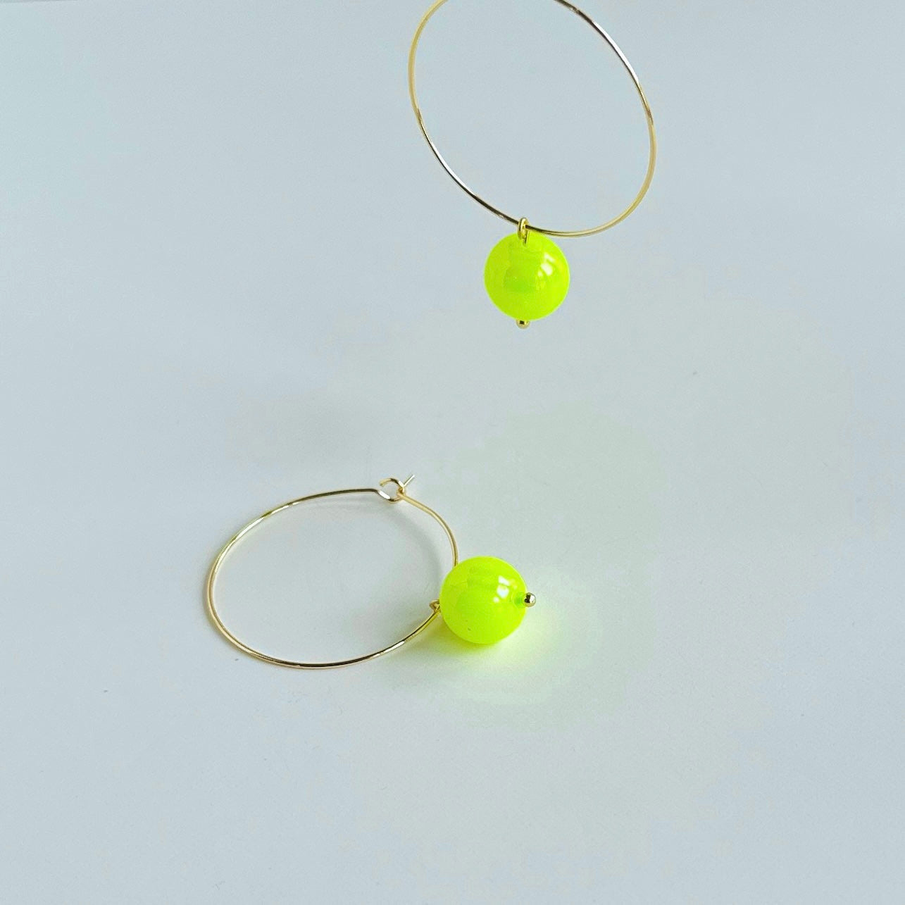 Dazzler neon yellow drop earrings