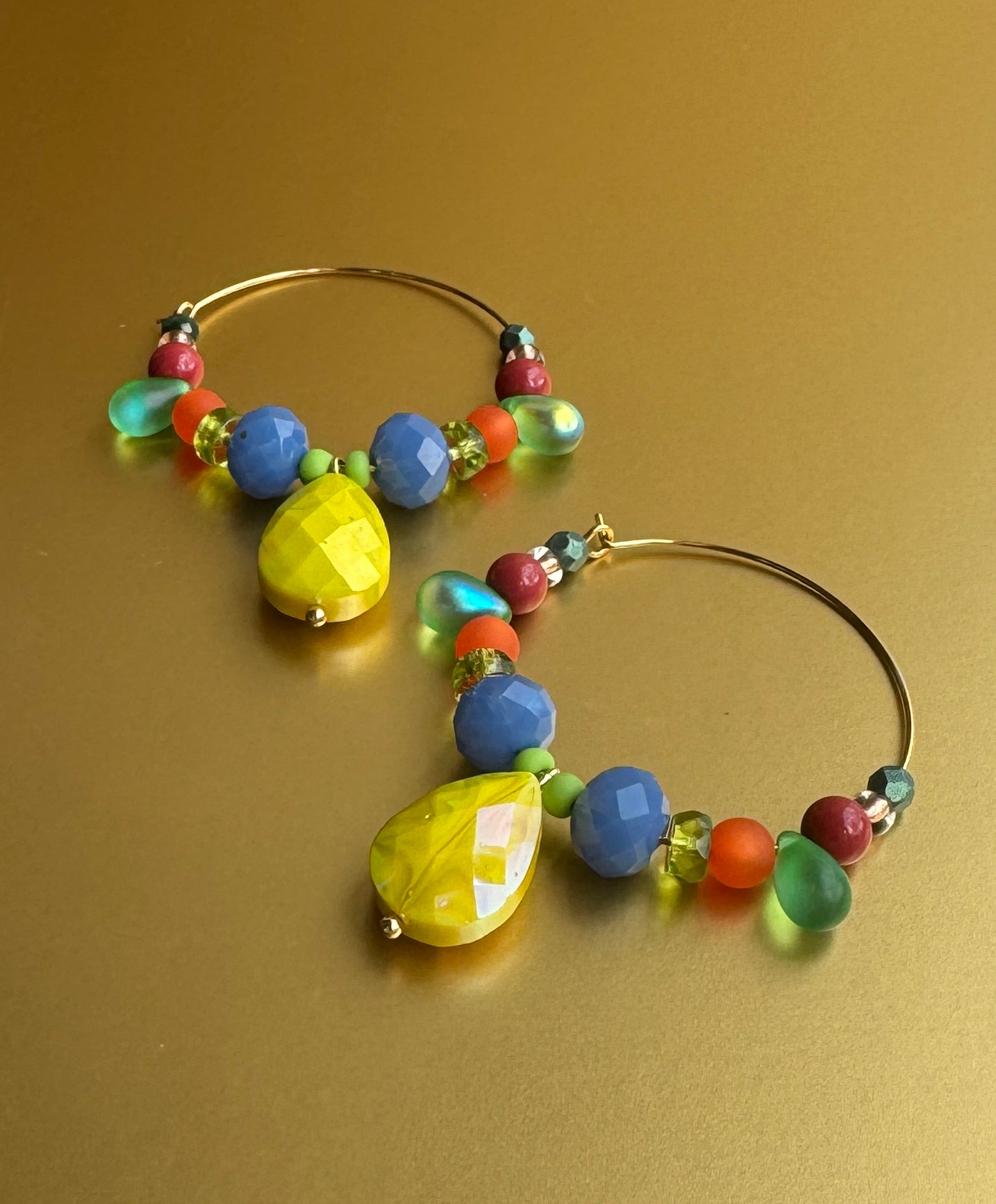 Carnival hoop earrings