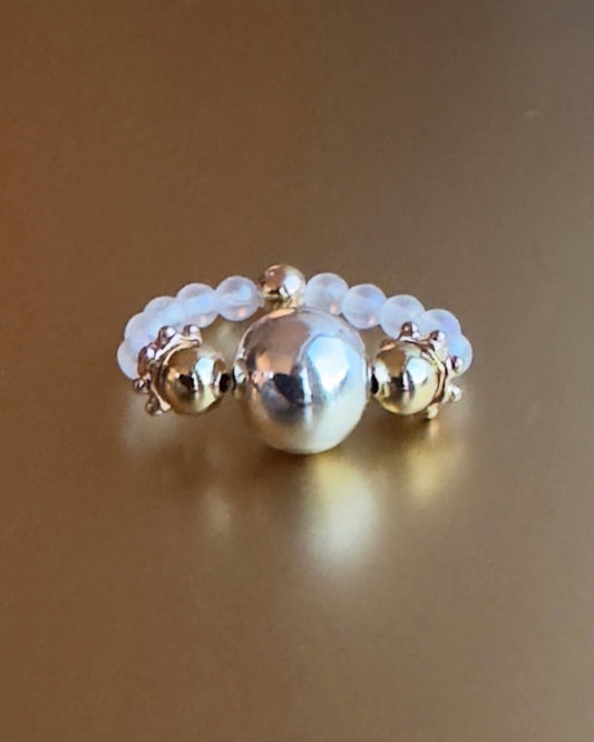 Ice Queen silver gold ring