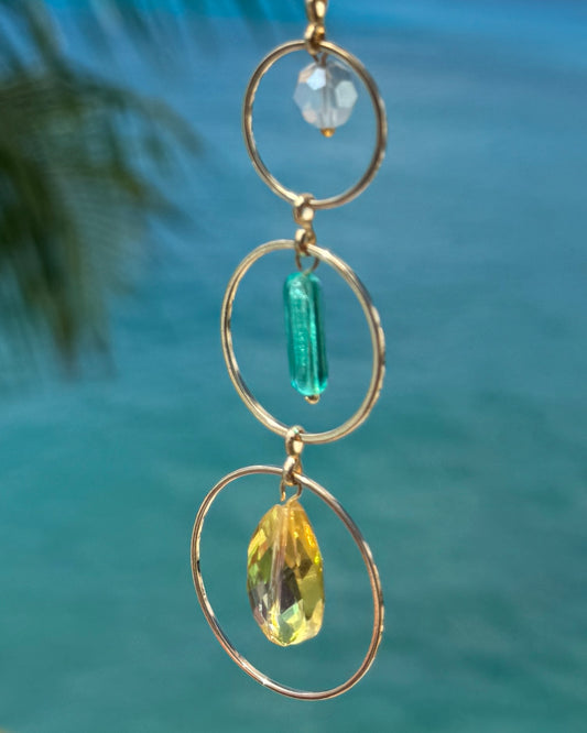 Glory summer breeze odd but even long drop earrings