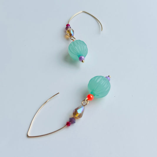 Seafoam berry dream earrings