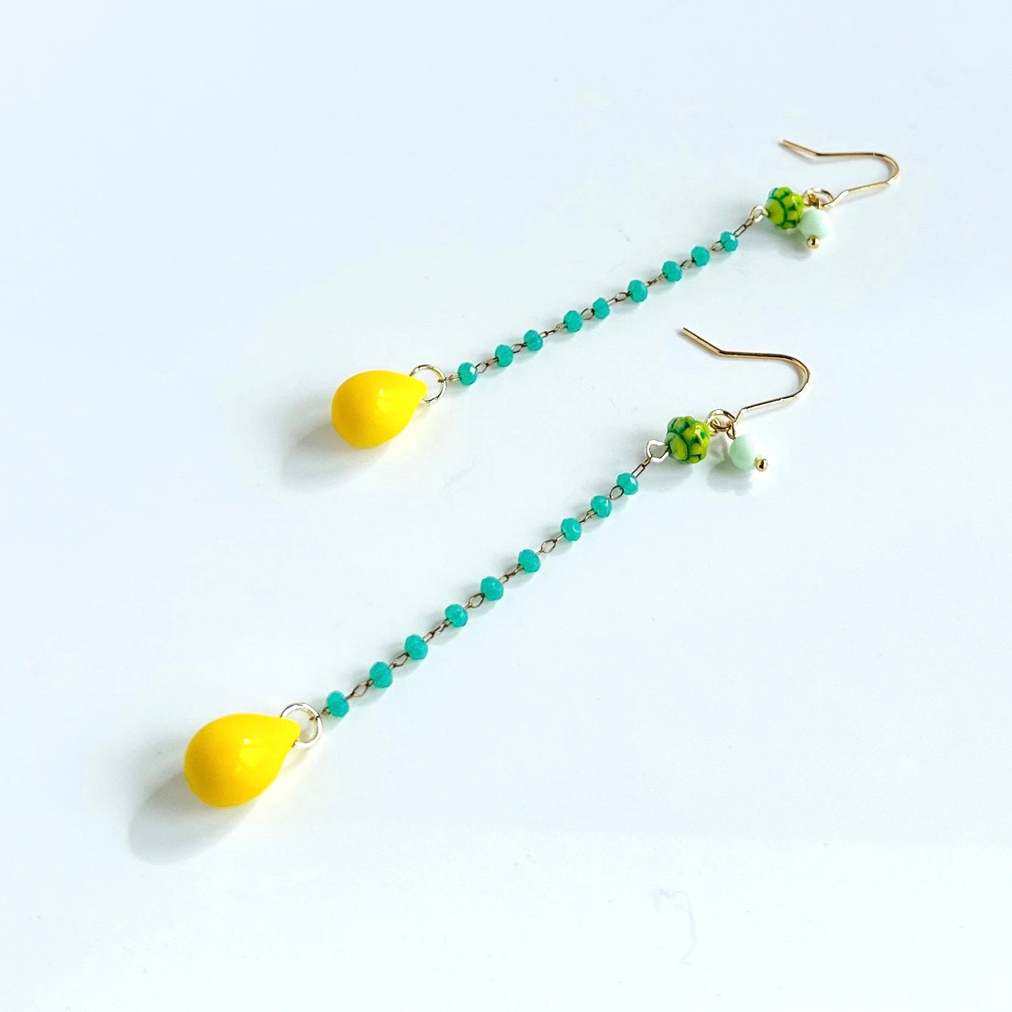 Rosie drop earrings in daffodil yellow