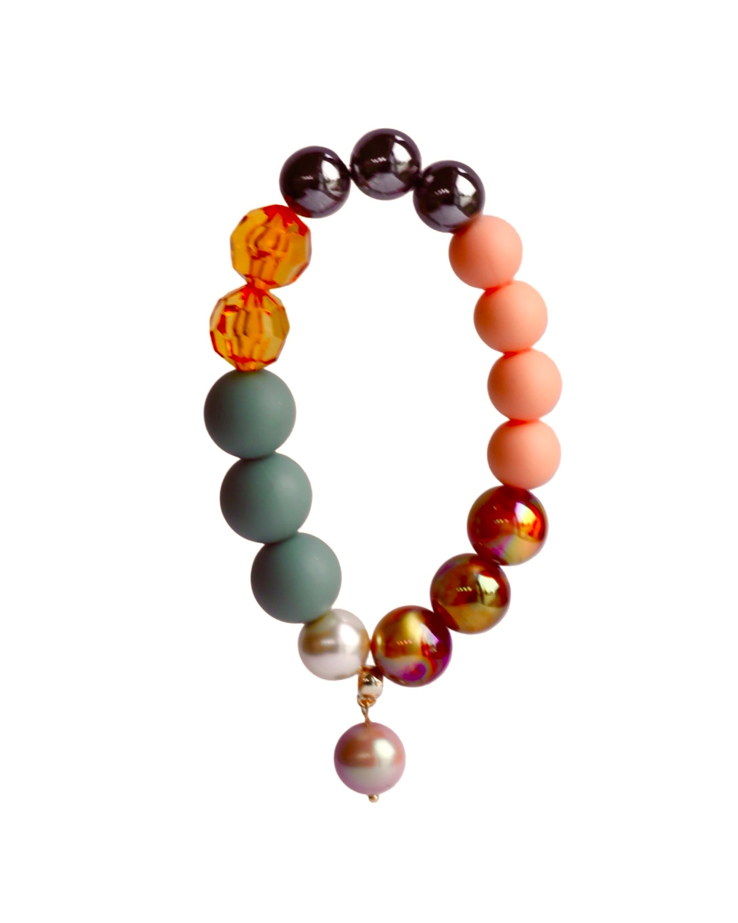 Caramel crunch beaded bracelet