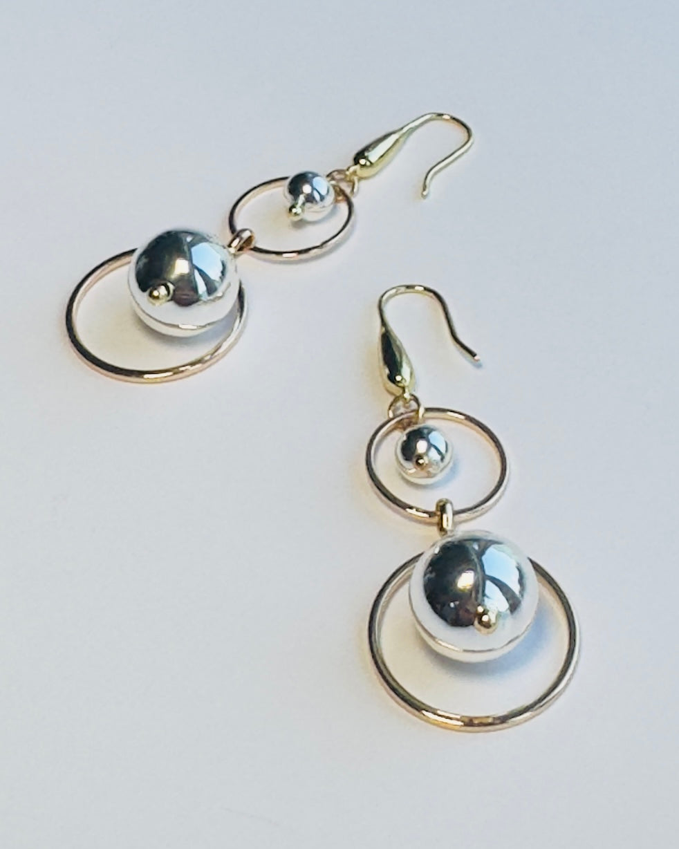 Evie gold silver drop earrings