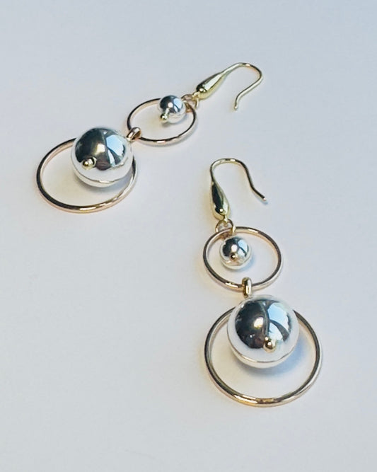 Evie gold silver drop earrings