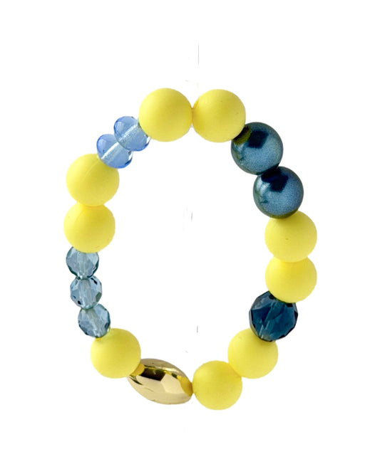 Honey Bunny Buttercup | Crystal, Gold & Silicone Bracelet