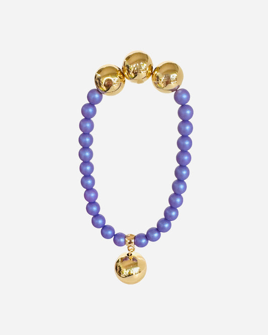 Betty boo Iridescent blue purple crystal pearl bracelet