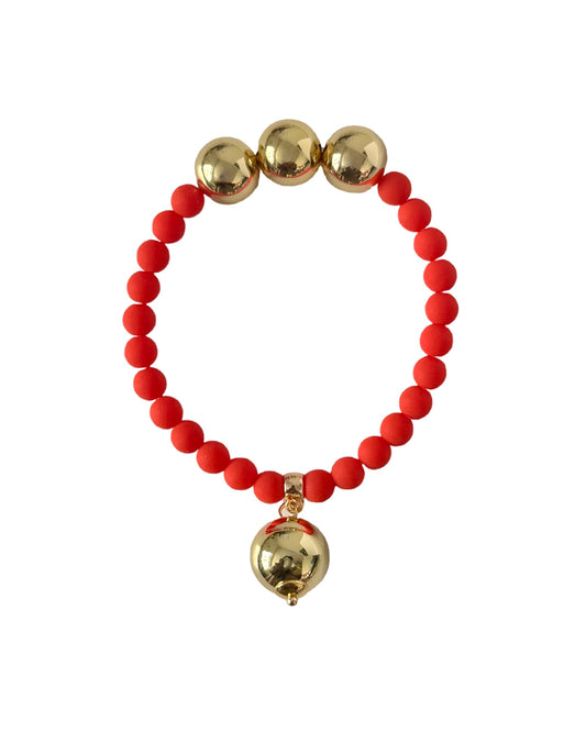 Betty boo bright rusty red Matt crystal bracelet