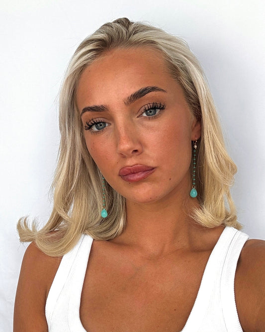 Rosie seafoam drop crystal earrings