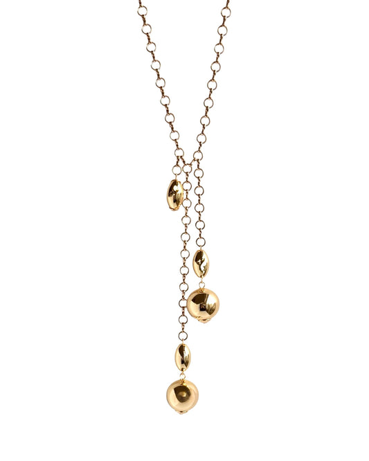 Lyra long drop necklace