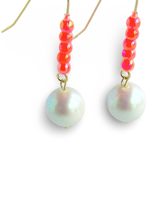 Ella strawberry neon drop earrings