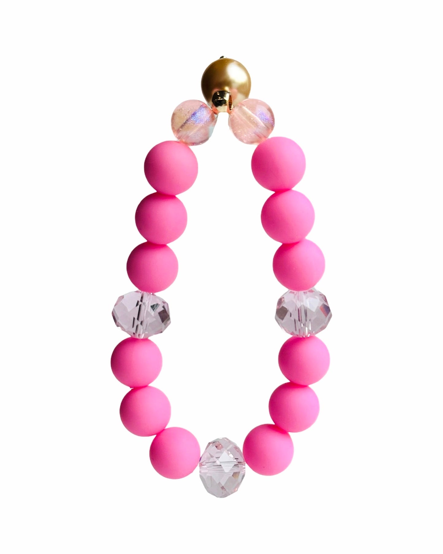 Pink crumpet bracelet