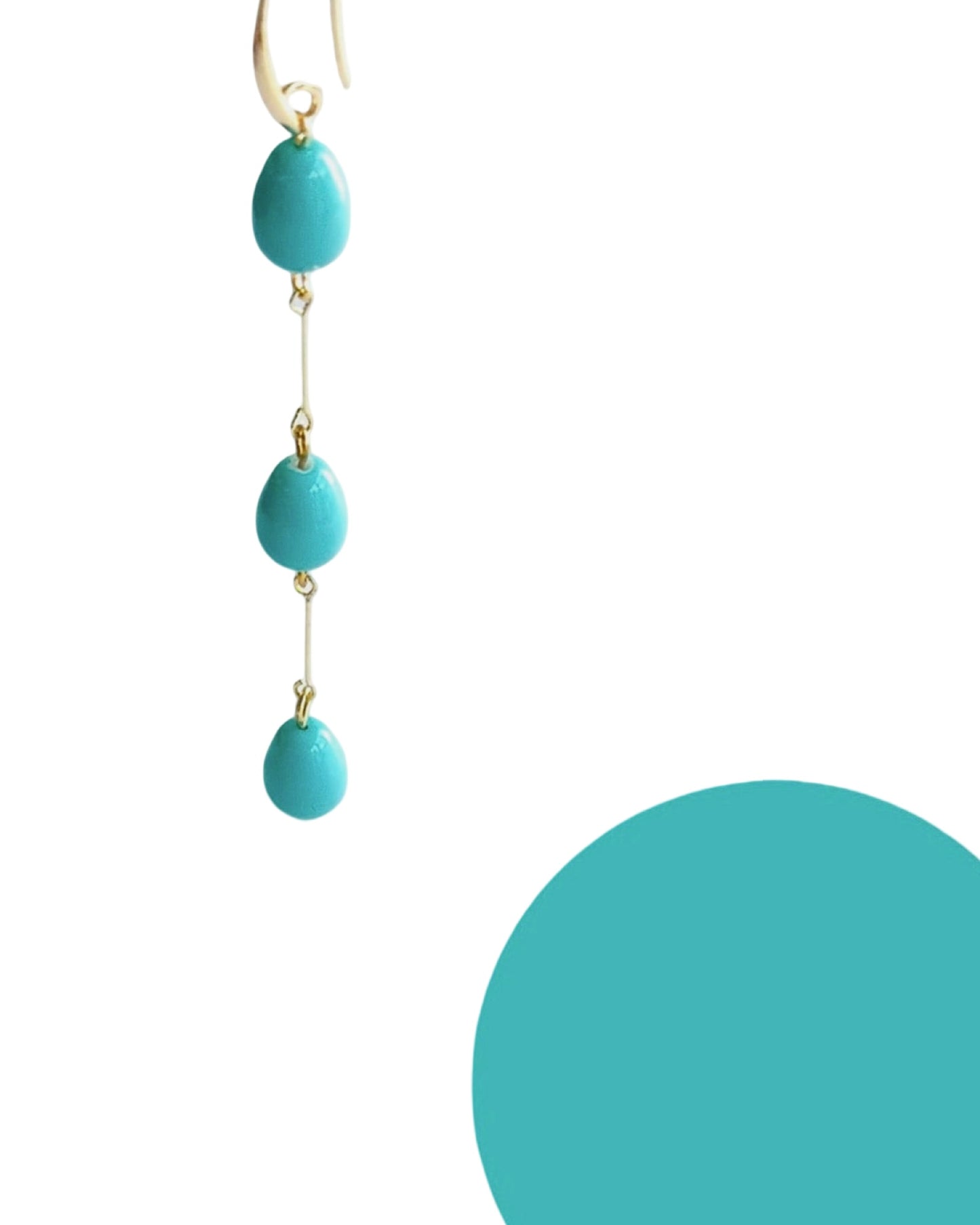 Raindrop earrings in turquoise