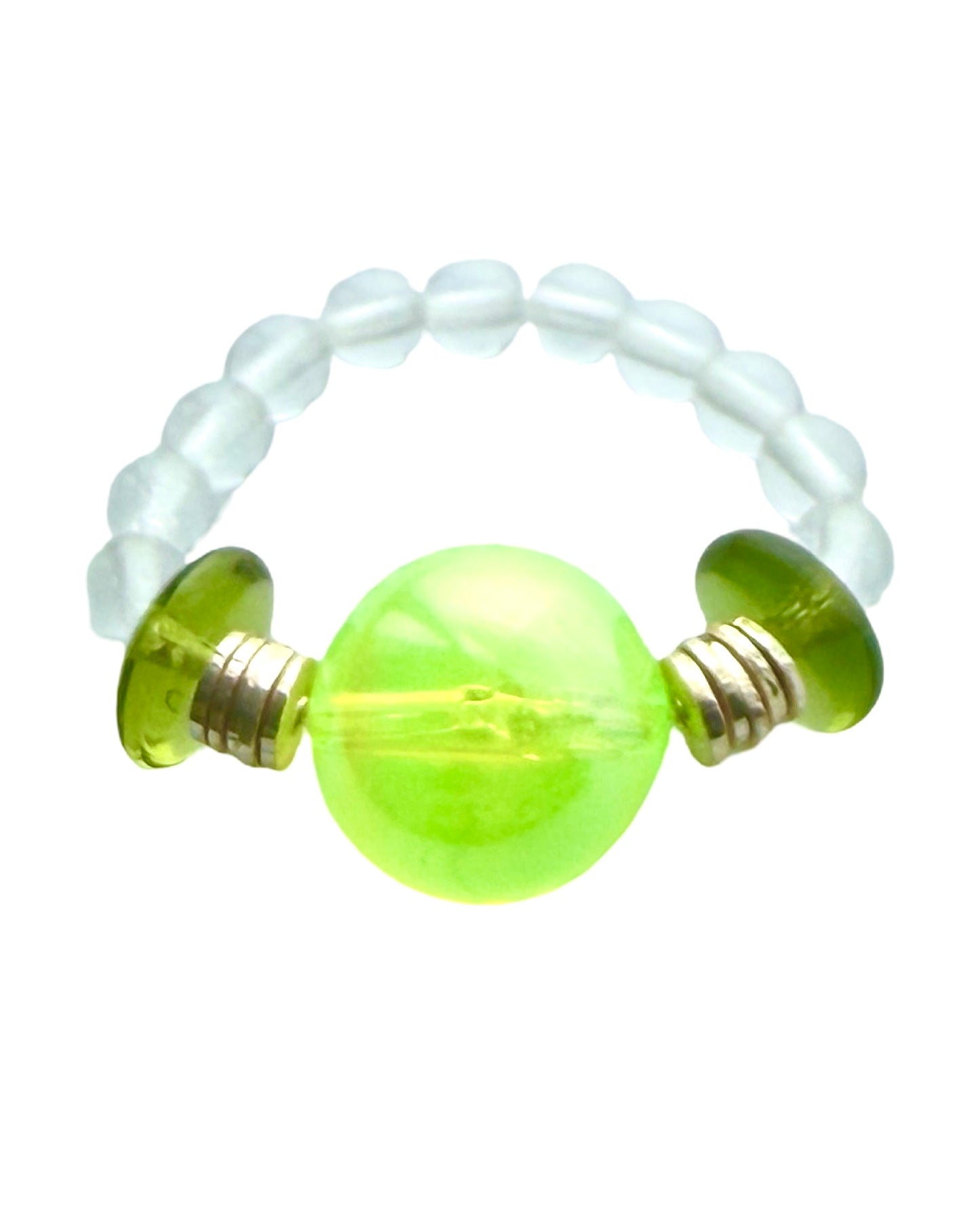 Swizzle sizzle vintage neon lemon ring