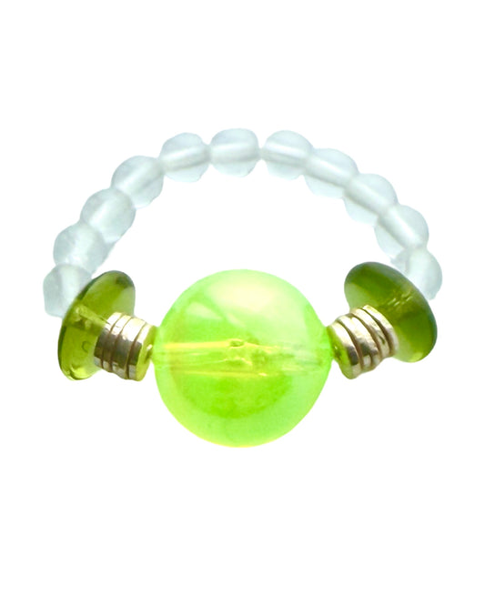 Swizzle sizzle vintage neon lemon ring