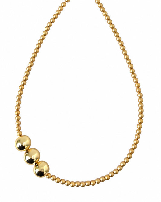 BETTY BOO CRYSTAL PEARL + GOLD CHOKER