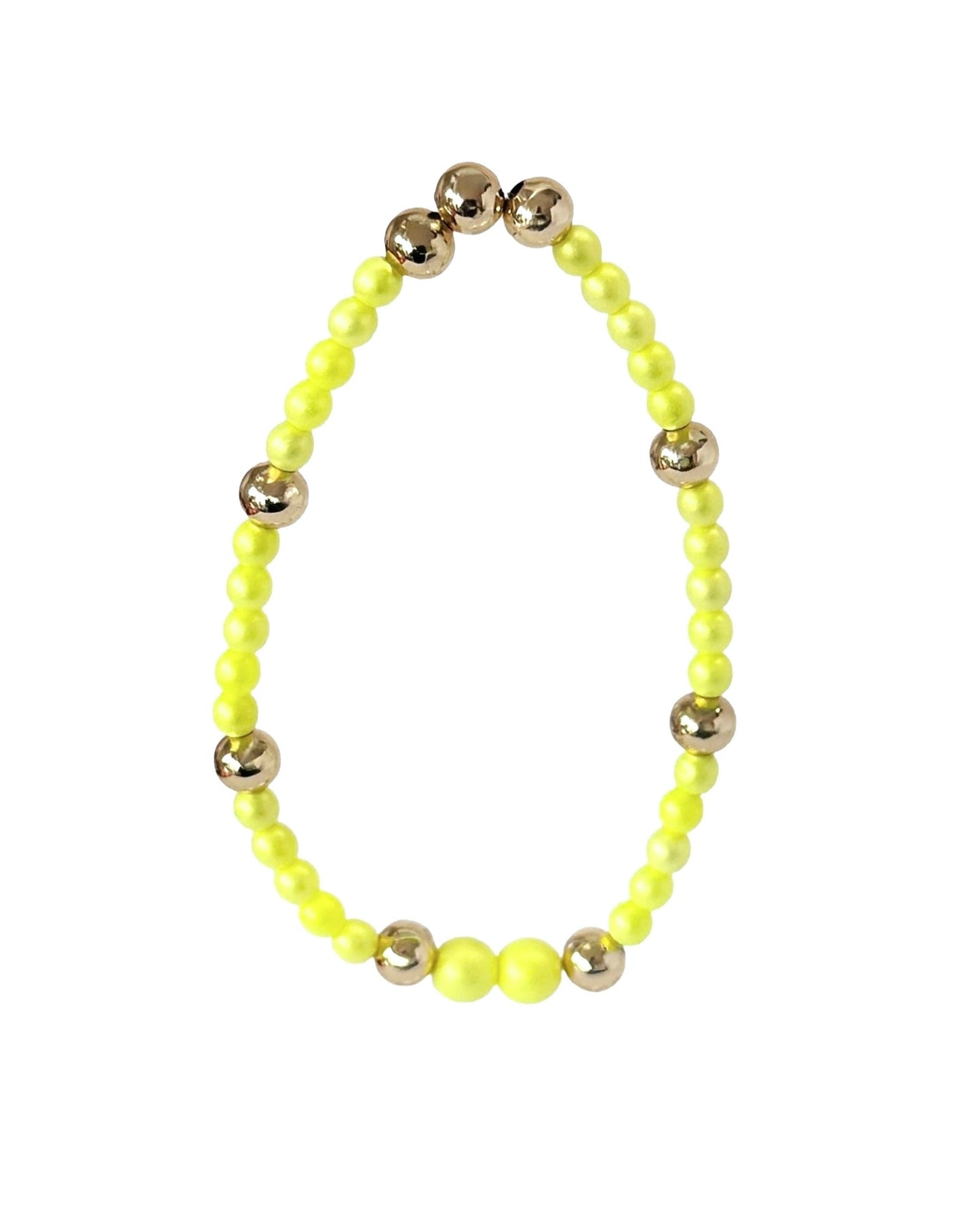Baby Love iridescent Soft Yellow Fine Crystal & Gold Bracelet