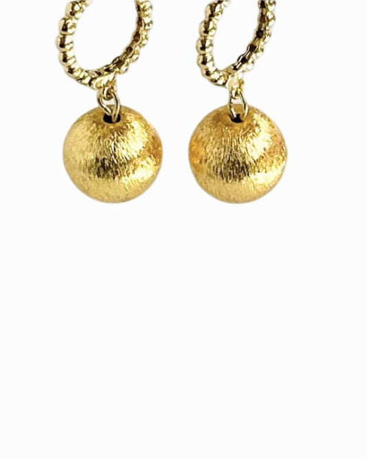 Zaina gold huggie earrings