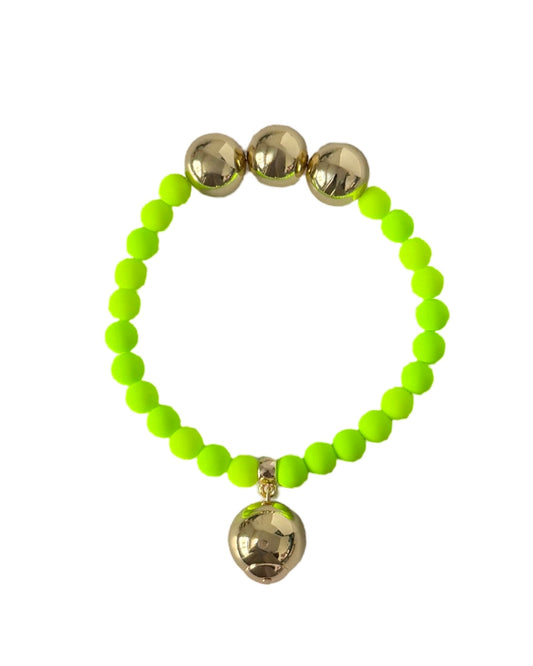 Betty boo lime neon green crystal bracelet