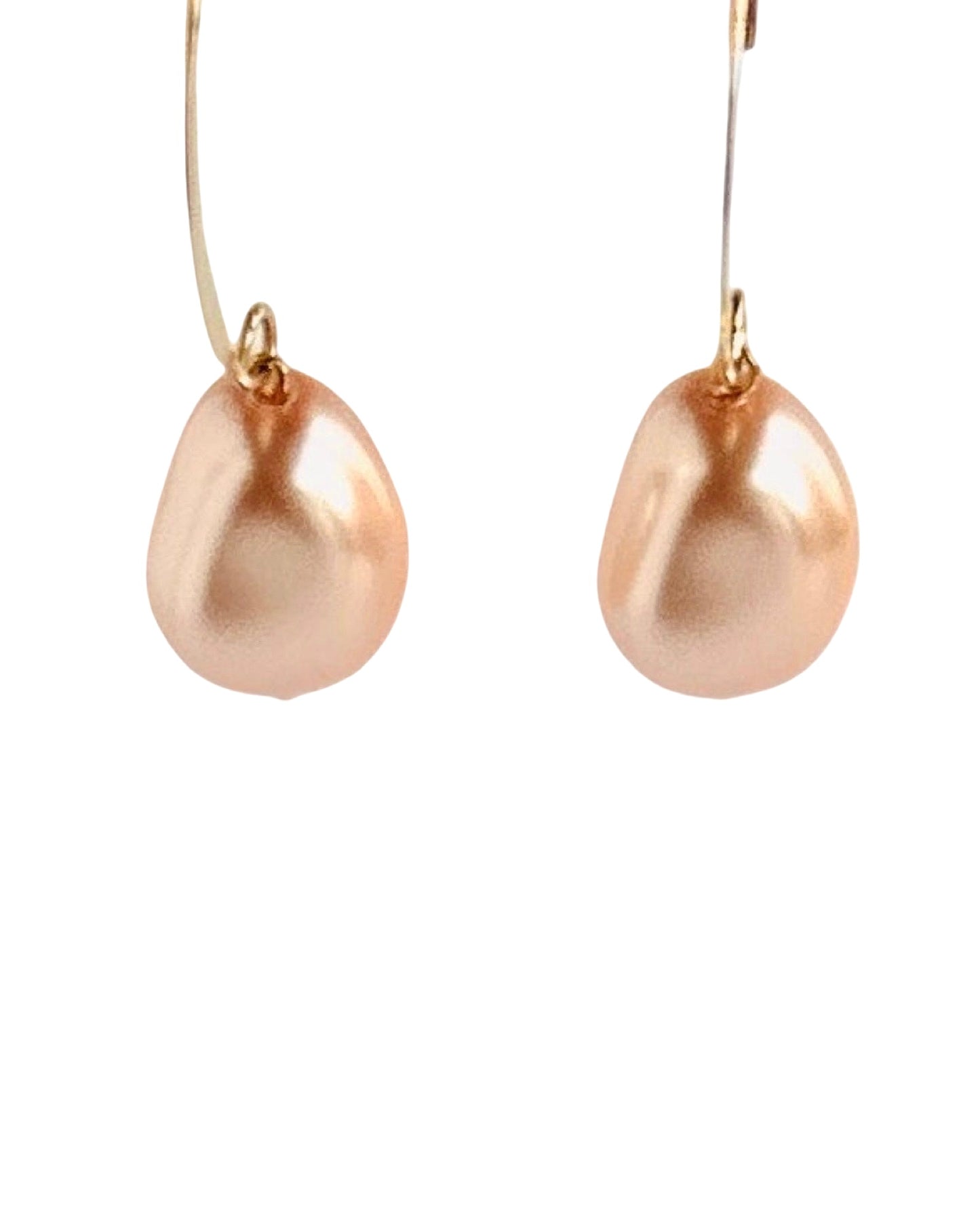 Cheri ballet pink baroque pearl earrings