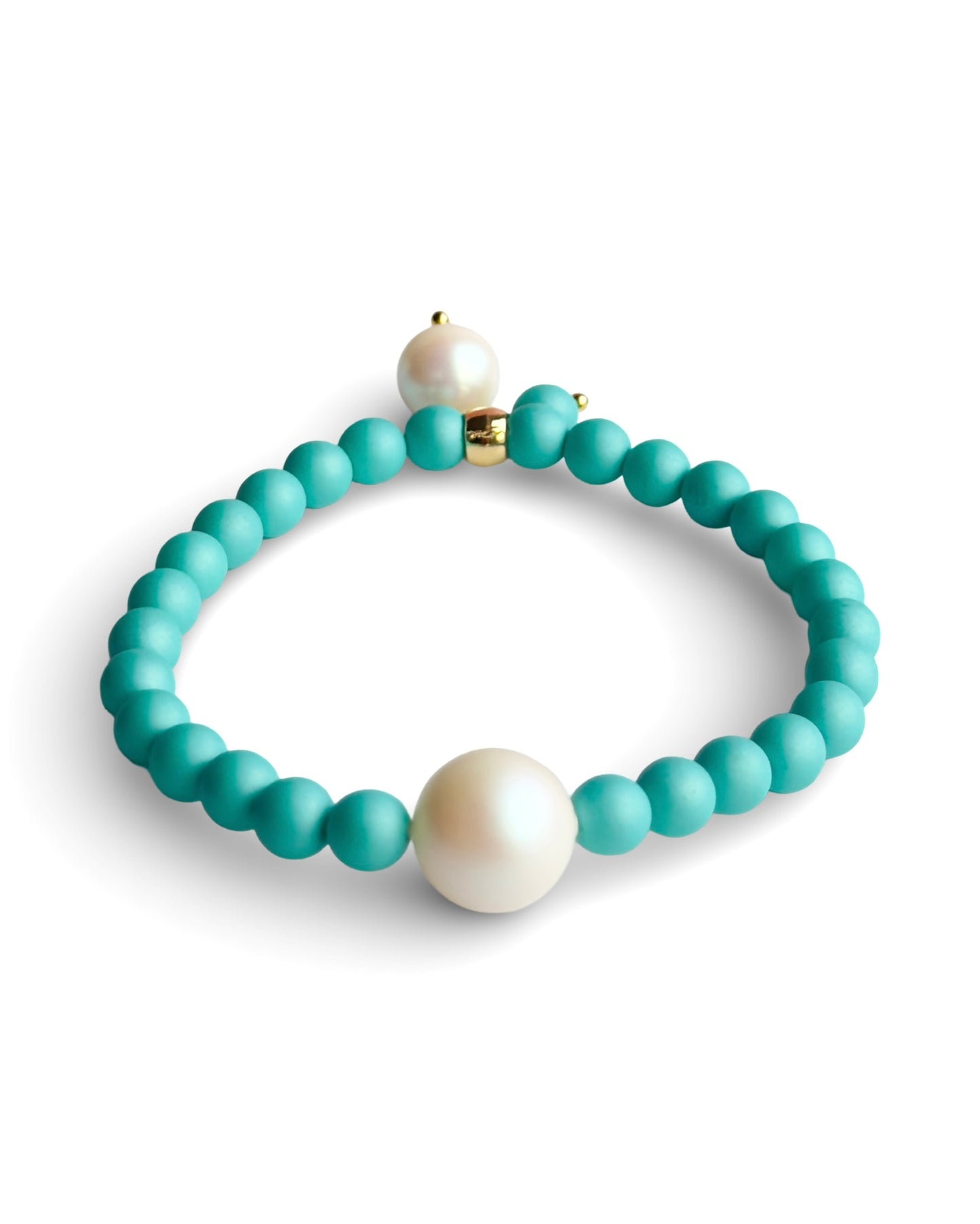 Lush Lollipop turquoise crystal pearl bracelet