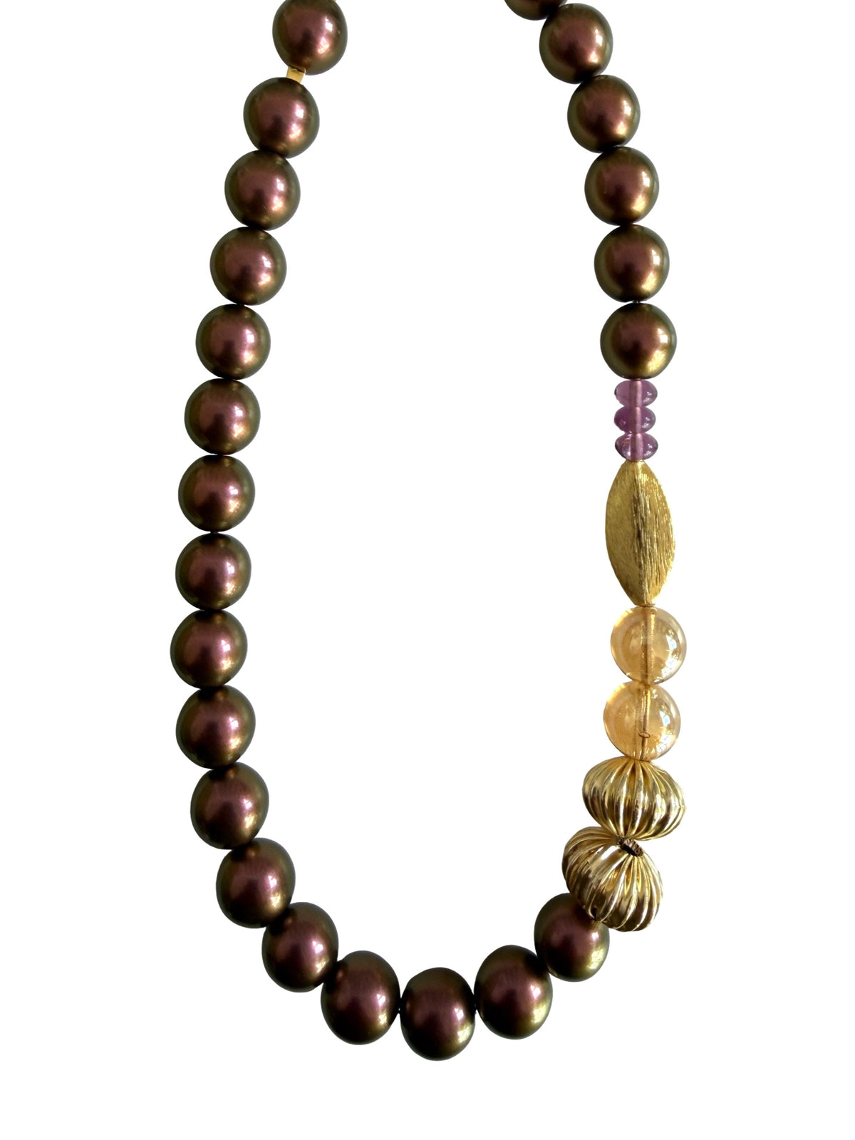 Petula Bespoke Crystal Pearl Necklace
