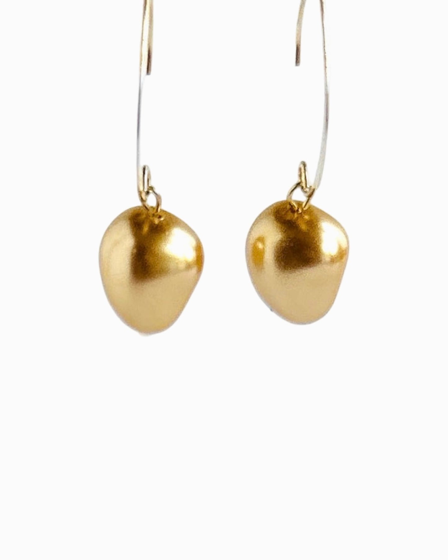 Cheri gold baroque pearl earrings