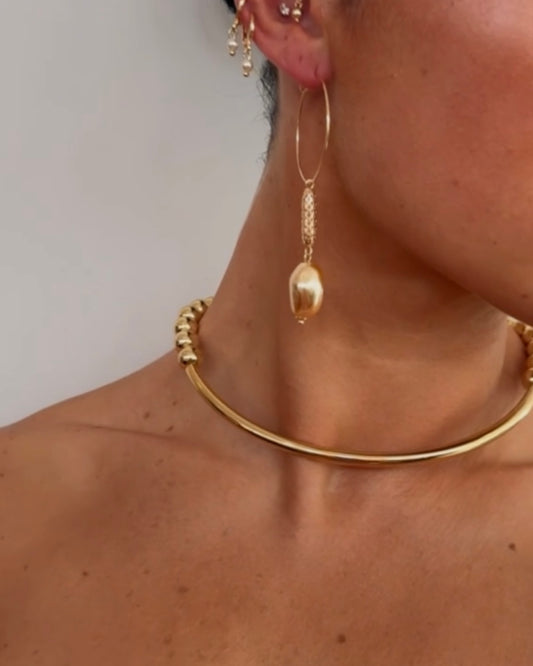 Paris 18k gold plated multi wear, silk chord necklace
