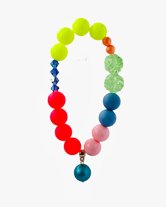 New Barbie beaded crystal pearl charm bracelet