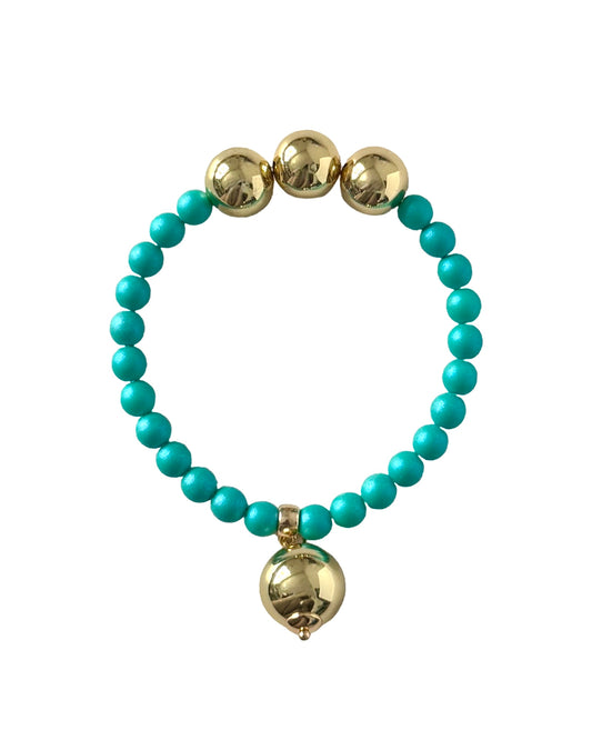 Betty boo iridescent turquoise crystal bracelet